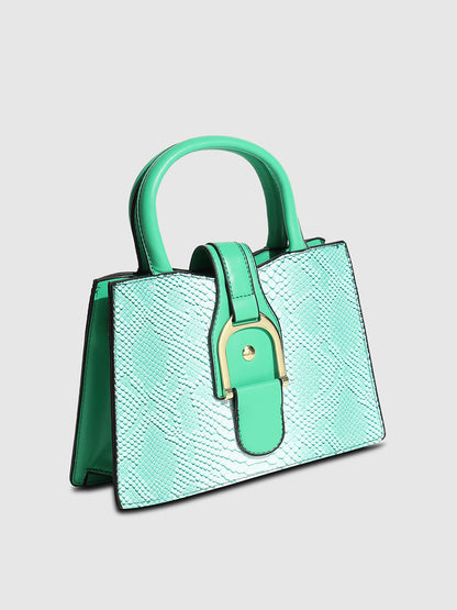 Ombre Scale Handbag - Green
