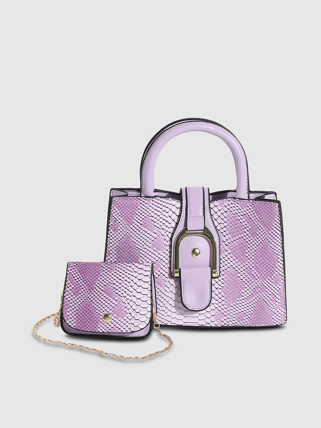 Ombre Scale Handbag - Purple