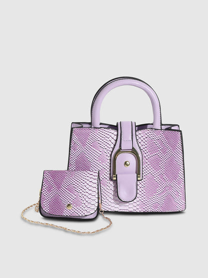 Ombre Scale Handbag - Purple