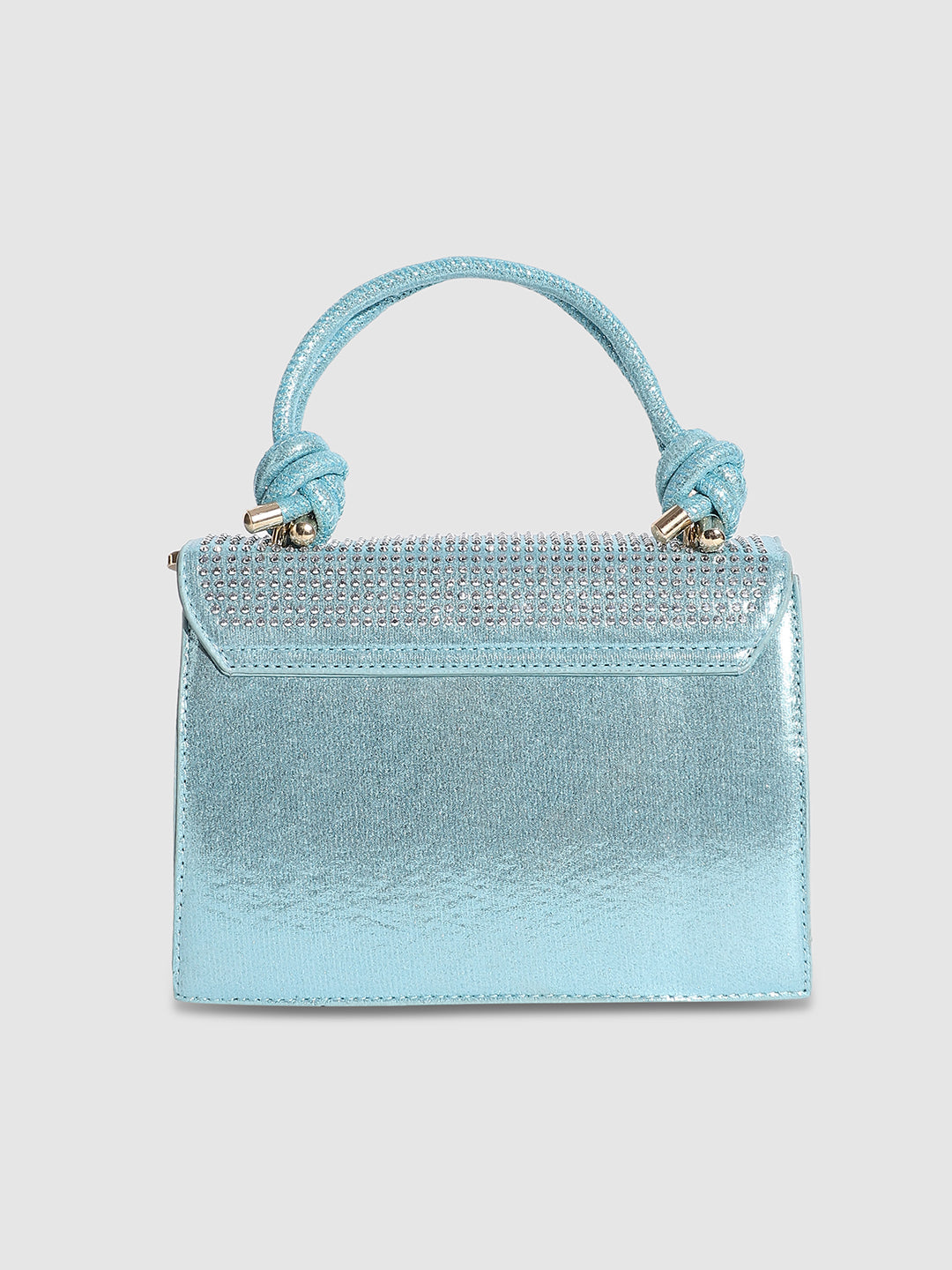 Studded Rope Handbag - Blue