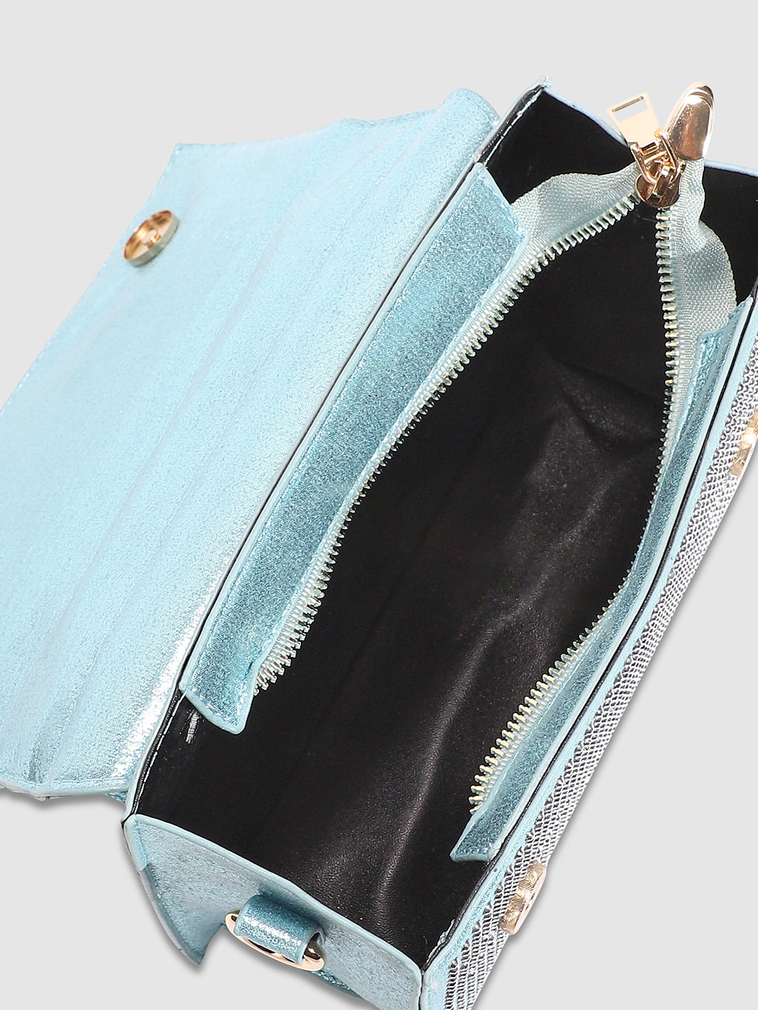 Studded Rope Handbag - Blue