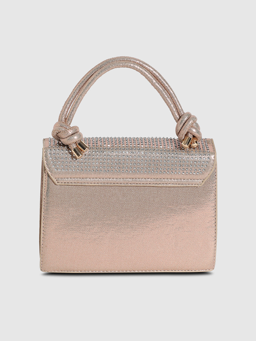 Studded Rope Handbag - Beige