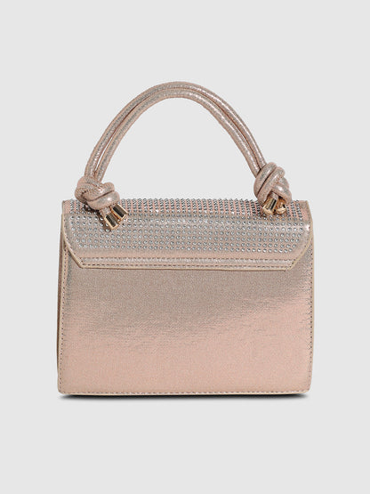 Studded Rope Handbag - Beige