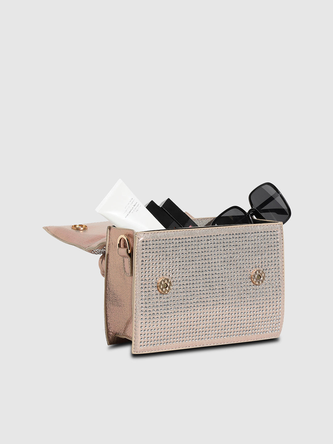 Studded Rope Handbag - Beige
