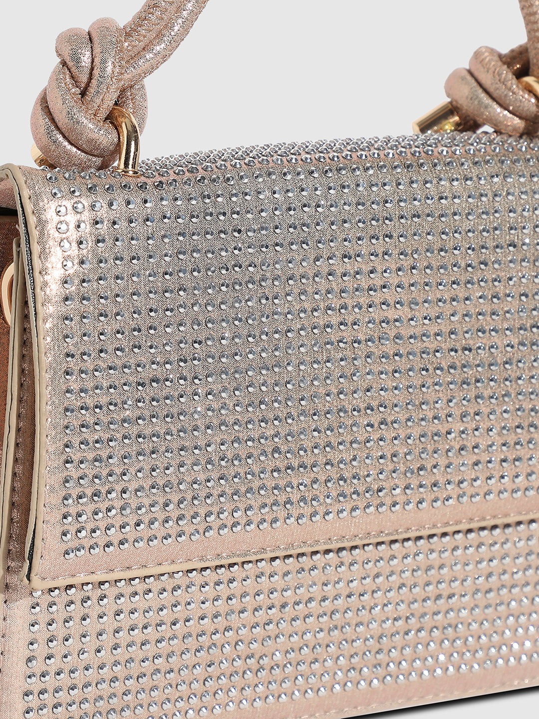Studded Rope Handbag - Beige