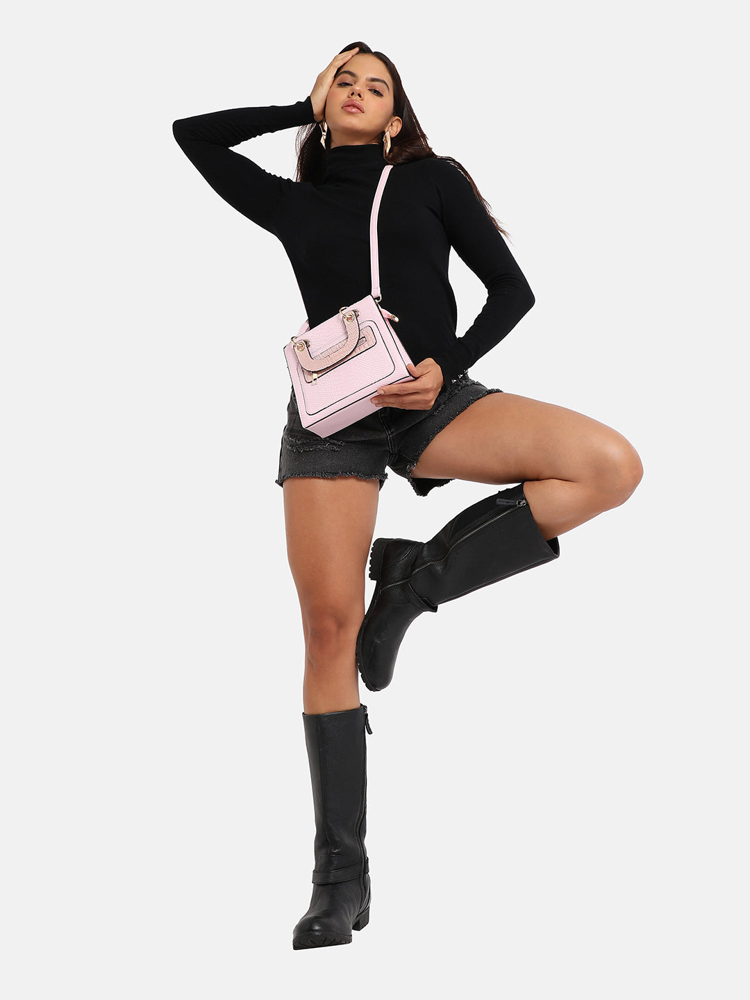 Scale Mini Handbag - Light Pink