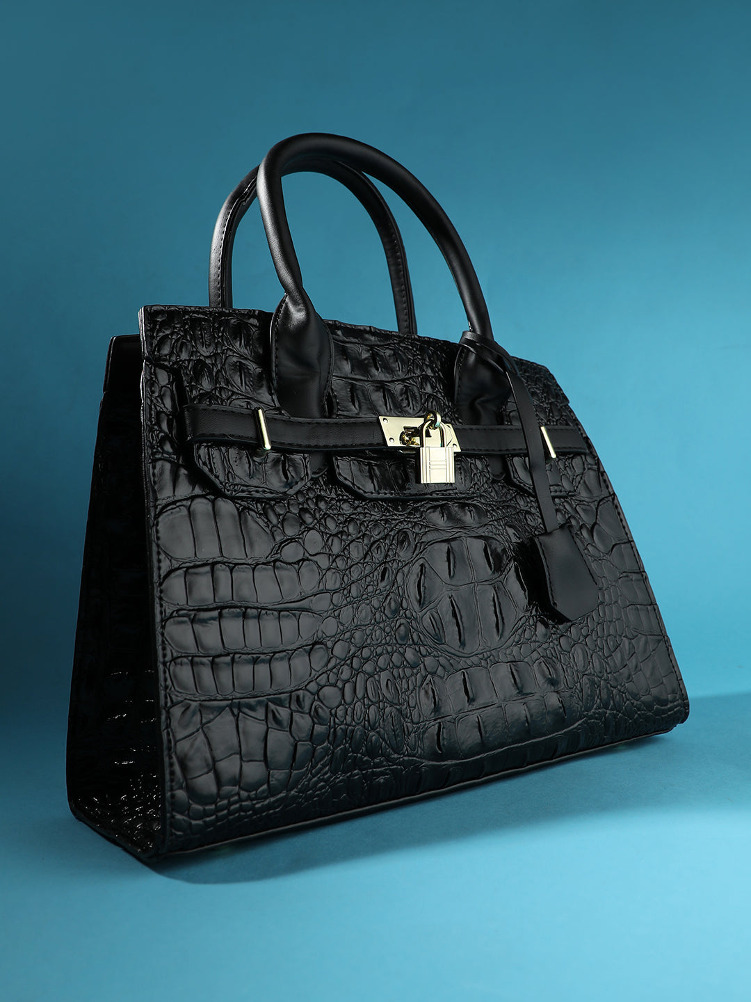 Twist Buckle Handbag - Black