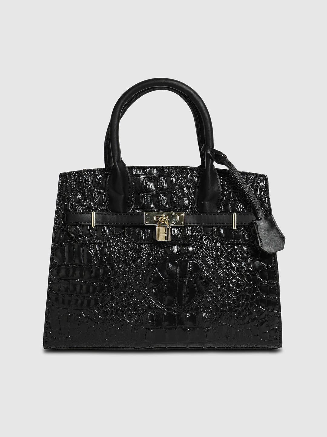 Twist Buckle Handbag - Black