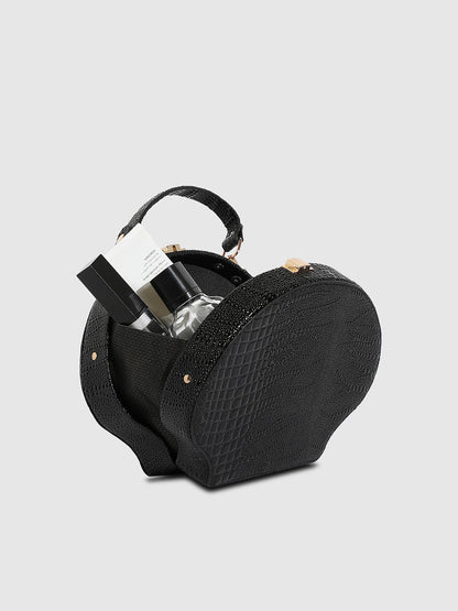 Seashell Scale Handbag - Black