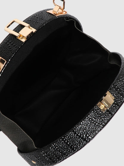 Seashell Scale Handbag - Black