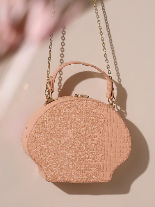 Seashell Scale Handbag - Peach