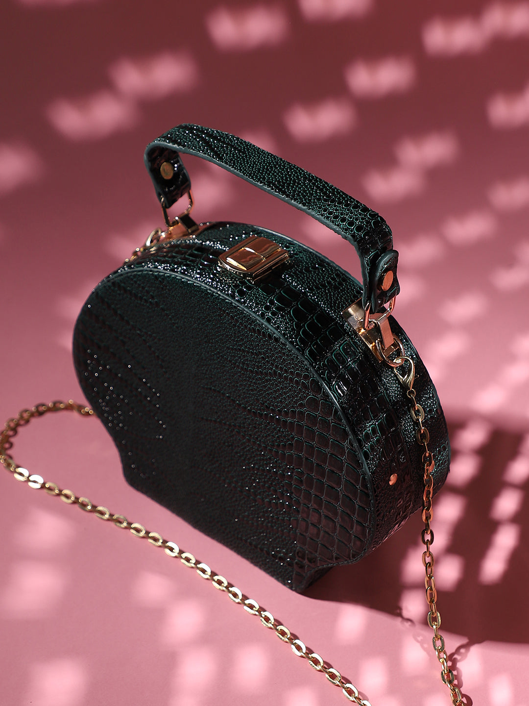 Seashell Scale Handbag - Dark Green