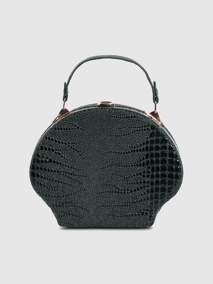 Seashell Scale Handbag - Dark Green