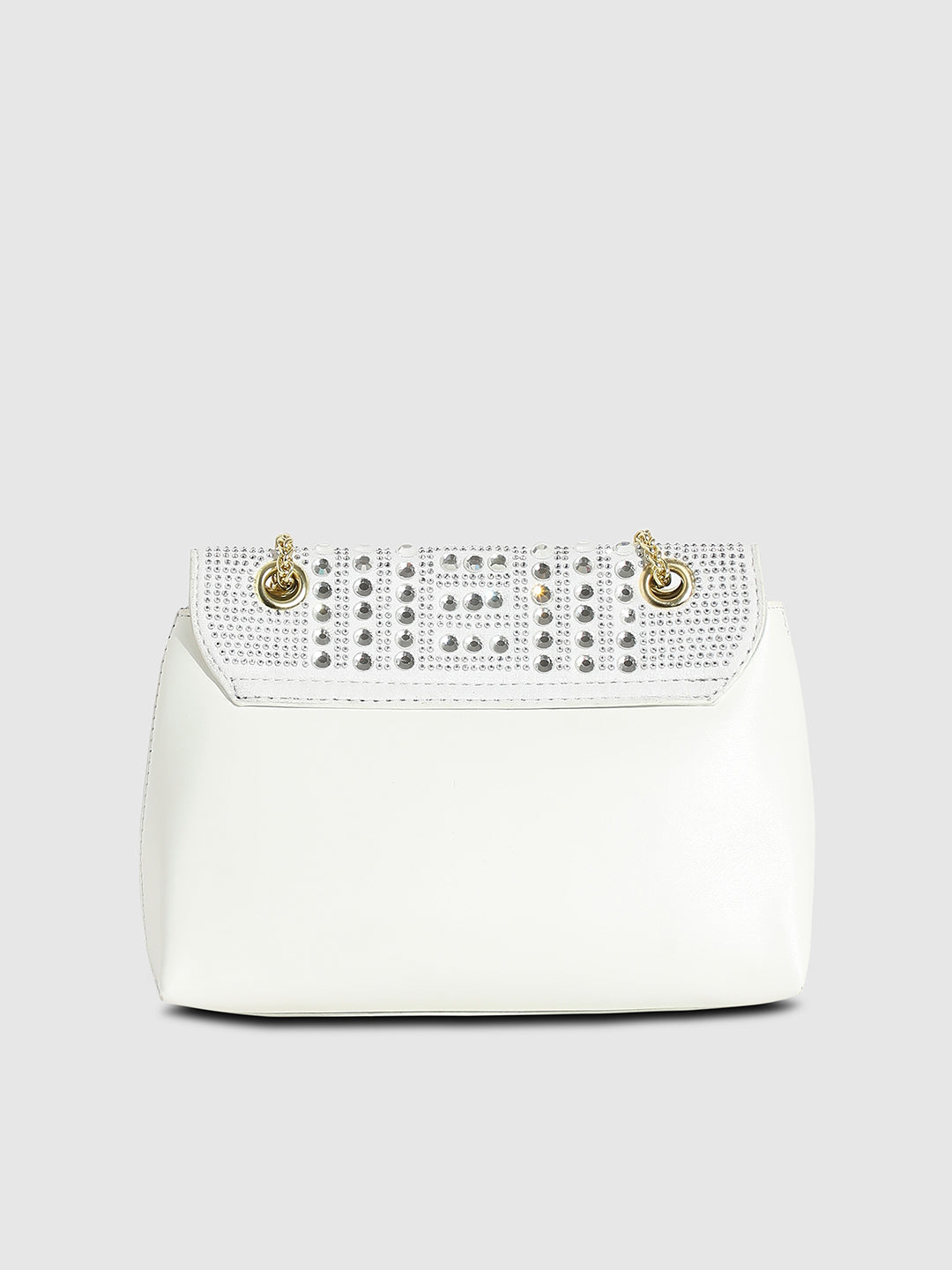 All Over Studs Handbag - White