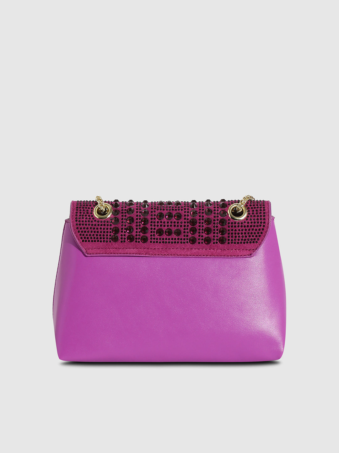 All Over Studs Handbag - Burgundy
