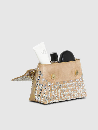 All Over Studs Handbag - Beige