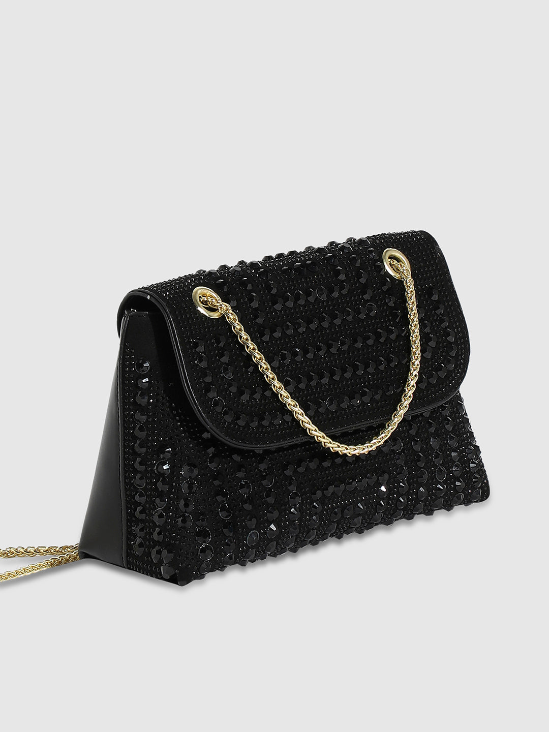 All Over Studs Handbag - Black