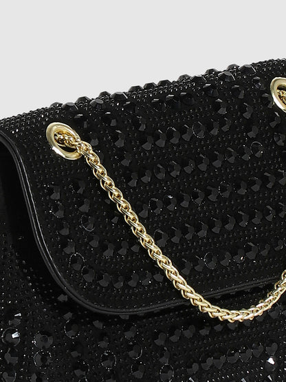 All Over Studs Handbag - Black