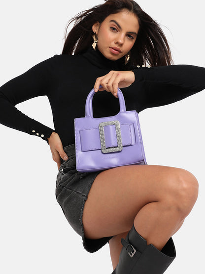 Buckle Mini Handbag - Lavender