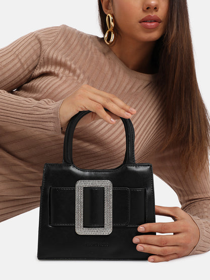 Buckle Mini Handbag - Black