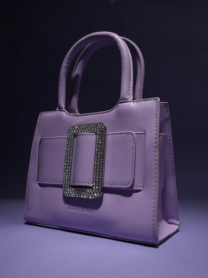 Buckle Mini Handbag - Lilac
