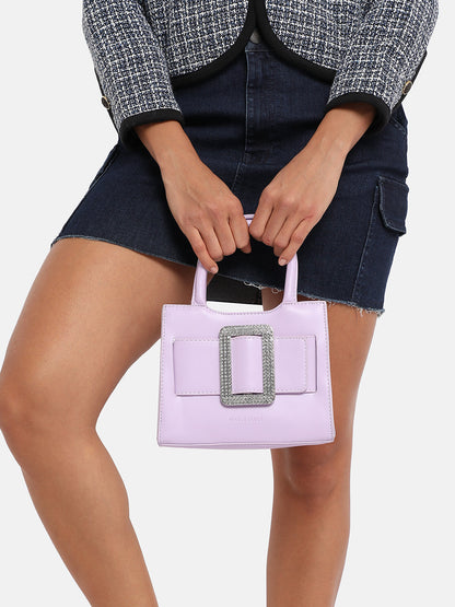 Buckle Mini Handbag - Lilac