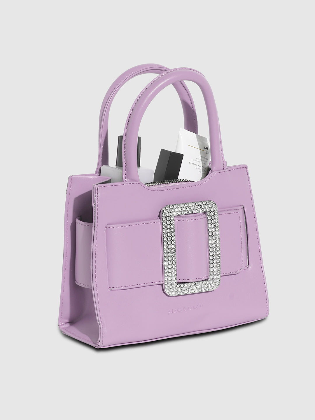Buckle Mini Handbag - Lilac