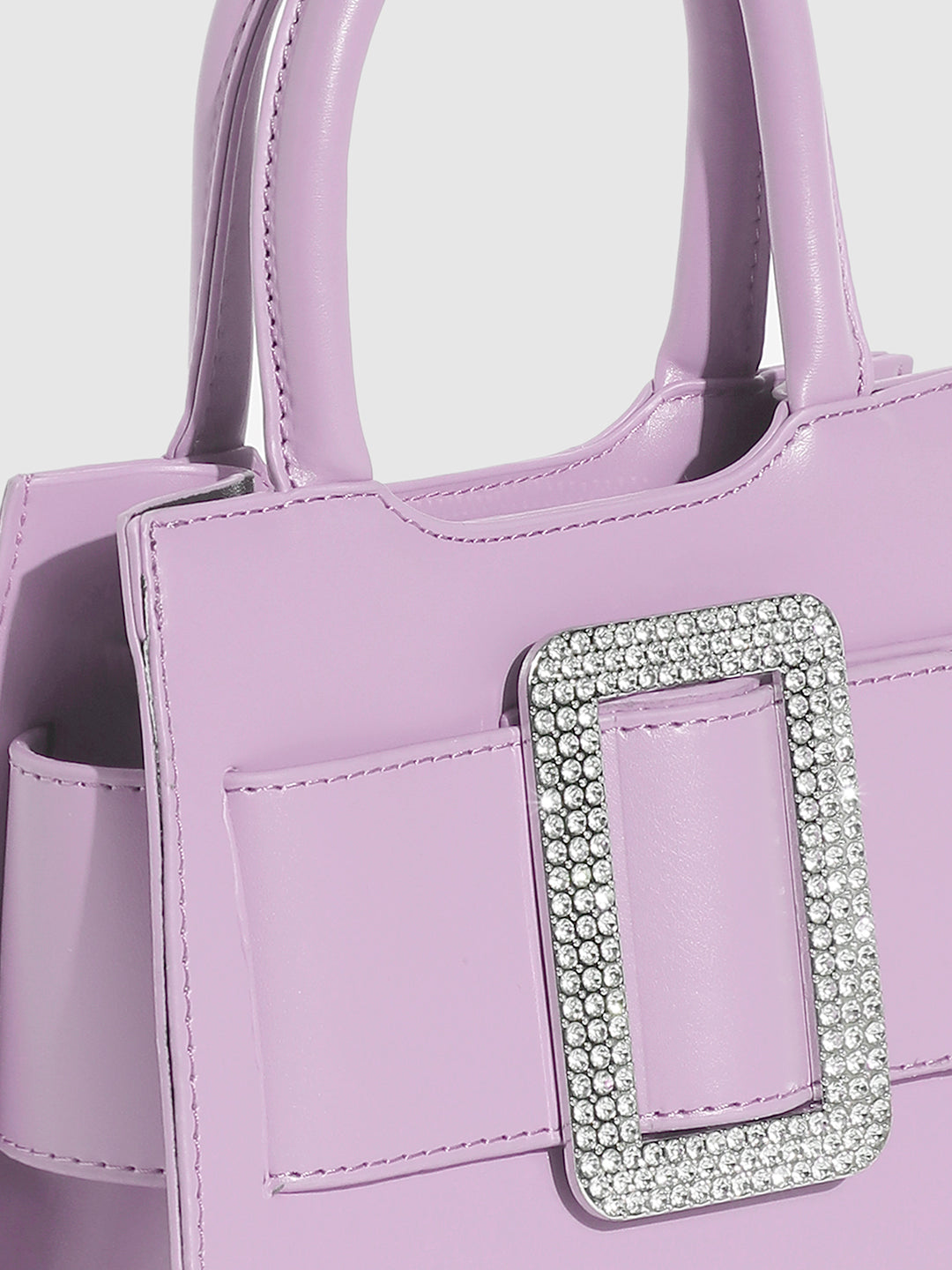 Buckle Mini Handbag - Lilac