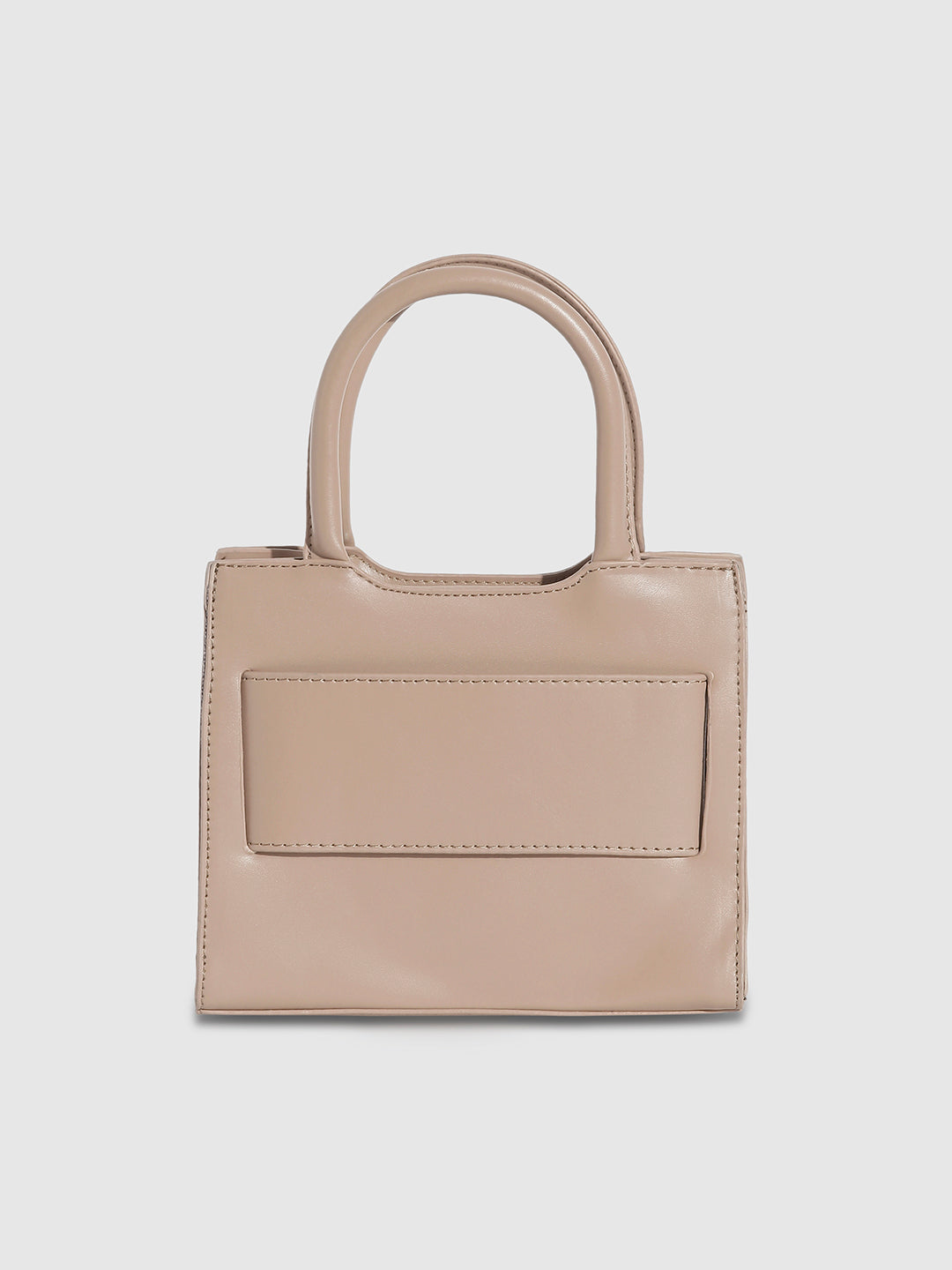 Buckle Mini Handbag - Beige