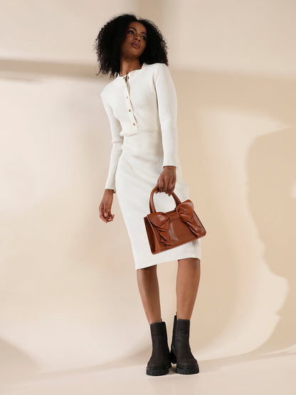 Bow Mini Handbag - Brown