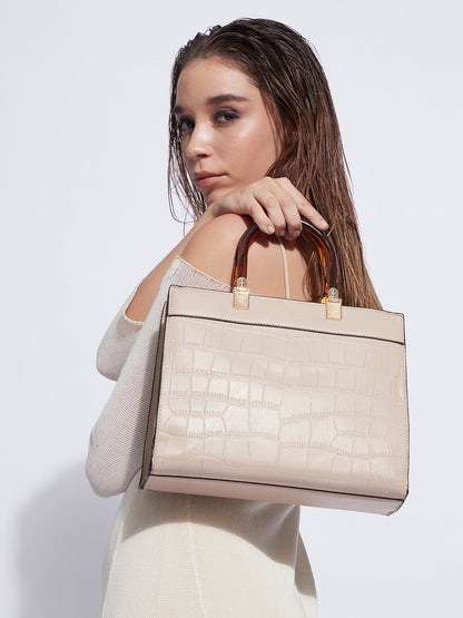 Everyday Scale Handbag - Beige