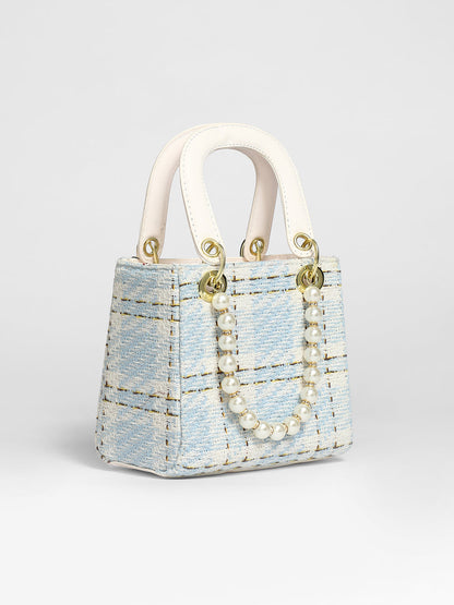 Tweed Pearl Hand Bag
