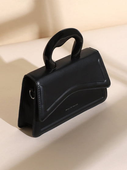 The Caldera Gloss Hand Bag - Midnight Black