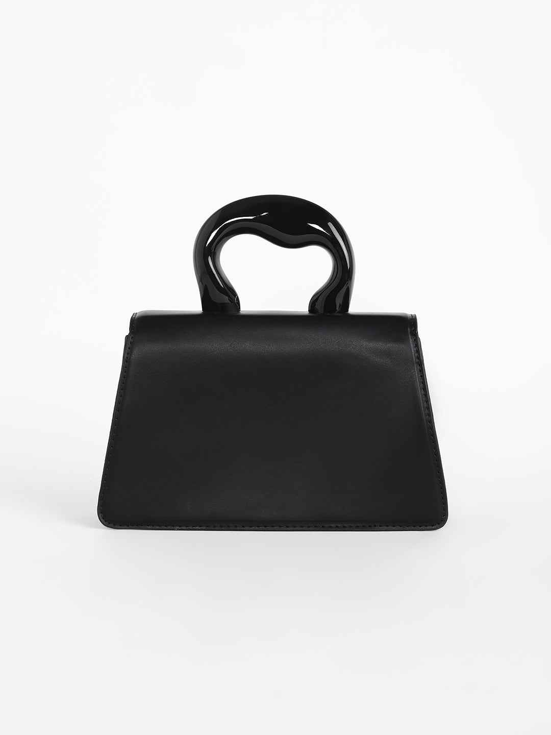 The Caldera Gloss Hand Bag - Midnight Black