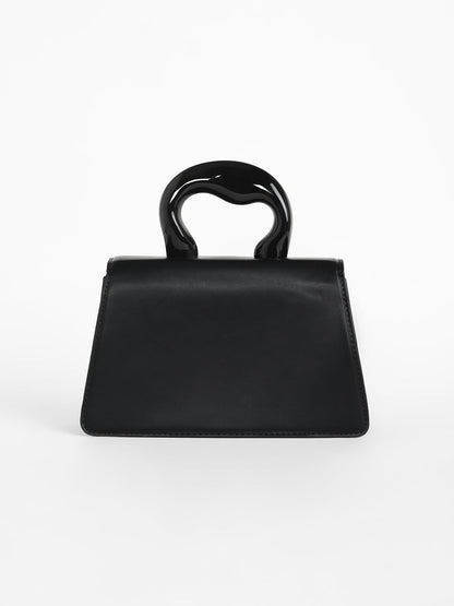 The Caldera Gloss Hand Bag - Midnight Black
