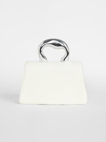The Caldera Gloss Hand Bag - Chalk White