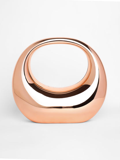 The Sculptural Hand Bag - Copper Brown