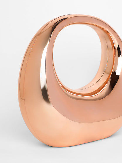 The Sculptural Hand Bag - Copper Brown