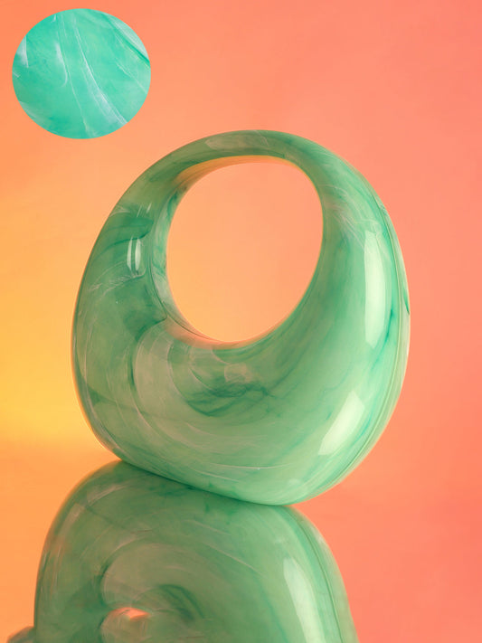 The Sculptural Hand Bag - Light Green