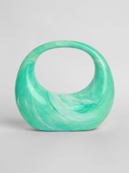 The Sculptural Hand Bag - Light Green