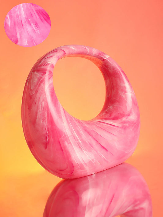 The Sculptural Hand Bag - Rose Pink