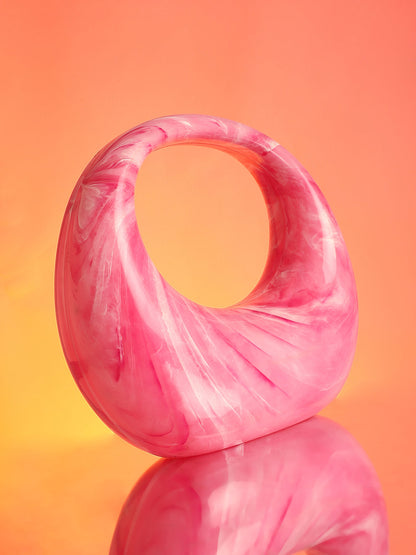 The Sculptural Hand Bag - Rose Pink