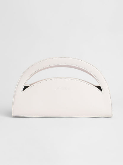 The Mezzaluna Hand Bag - Ivory White