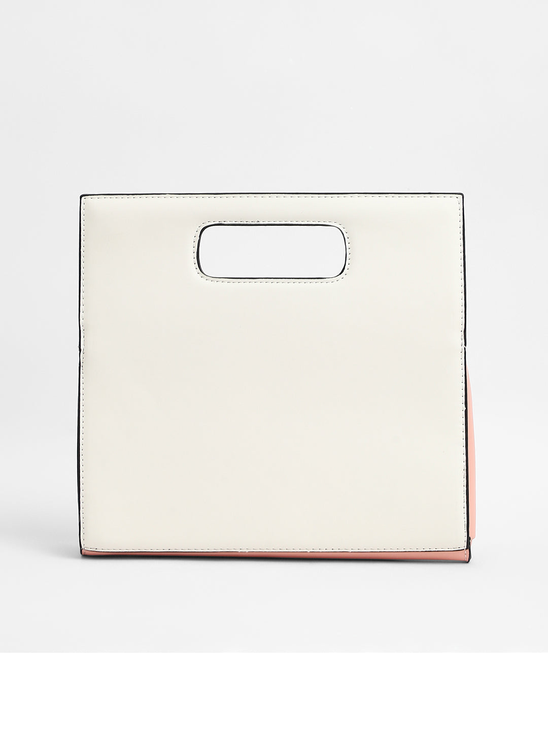 The Envelope Hand Bag - Flamingo Pink & Ivory White