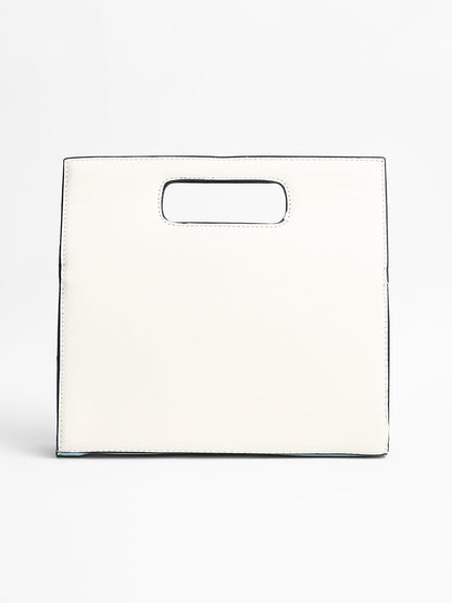 The Envelope Hand Bag - Powder Blue & Ivory White