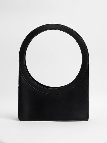 The Aureola Shoulder Bag - Onyx Black & Ivory White
