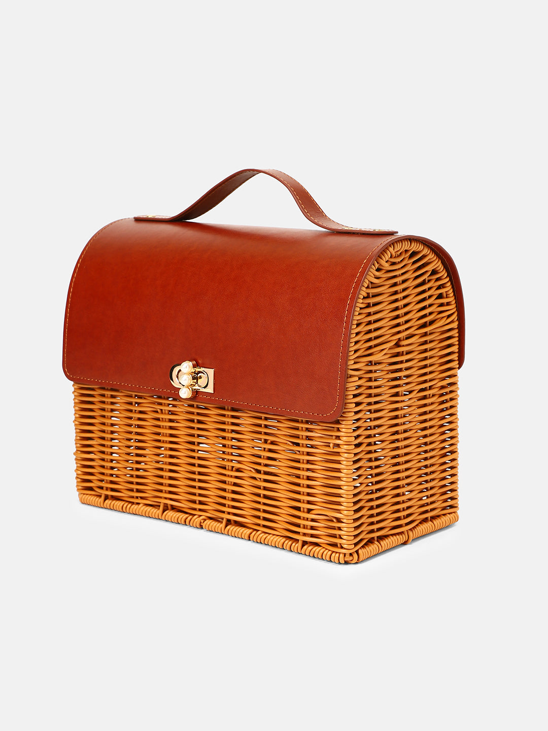 The Rattan MÃ©decin Hand Bag - Russet Brown