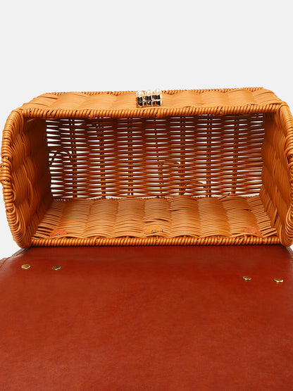 The Rattan MÃ©decin Hand Bag - Russet Brown