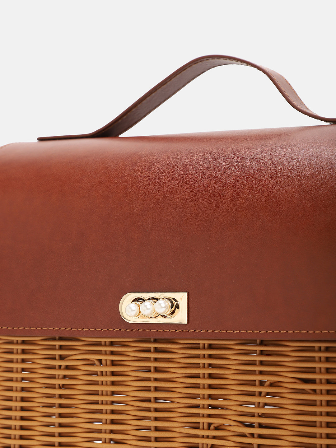 The Rattan MÃ©decin Hand Bag - Russet Brown