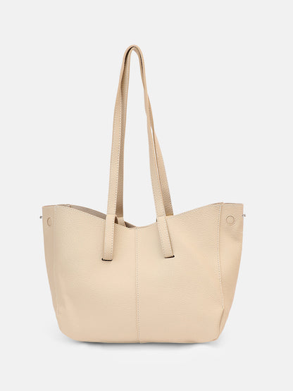 The Medium IllumÃ© Tote Bag With Pouch - Saltbox Beige